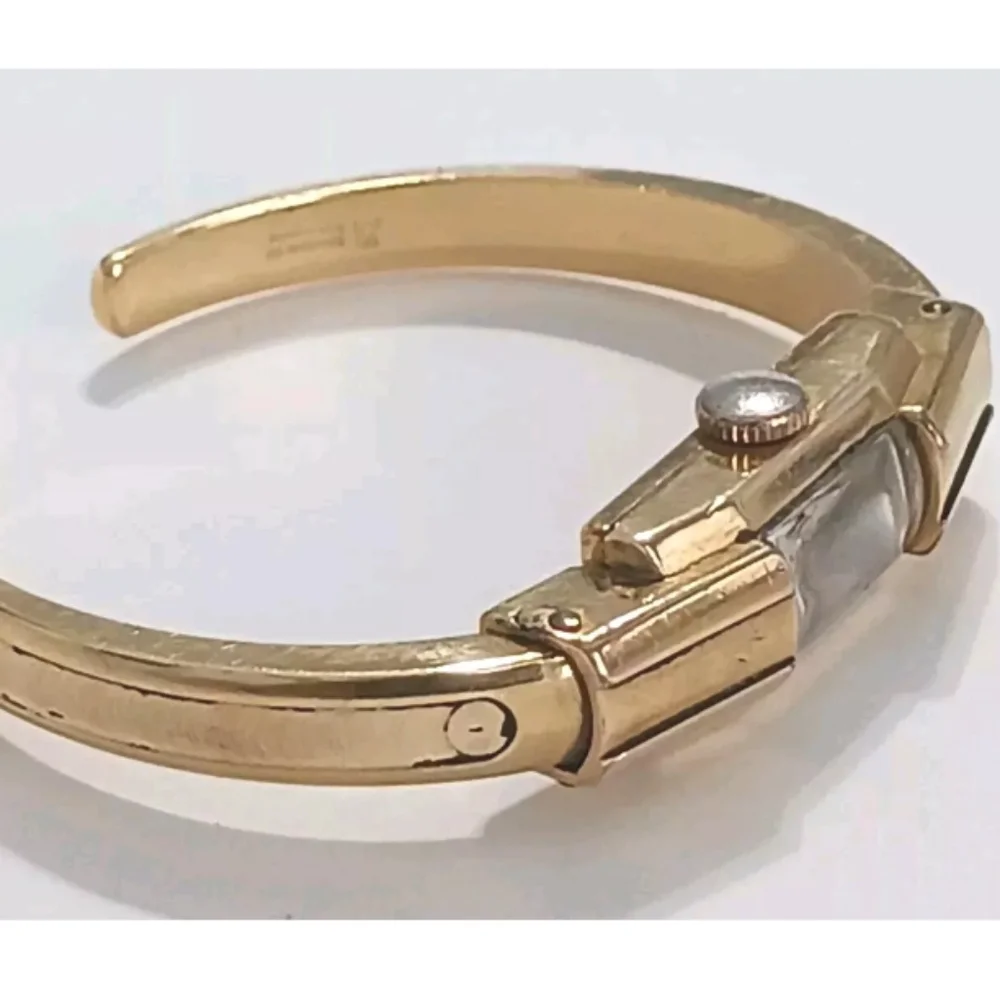 DULUX Vintage Women's Bracelet Wind-up Watch Plaque Or G 20 Microns.